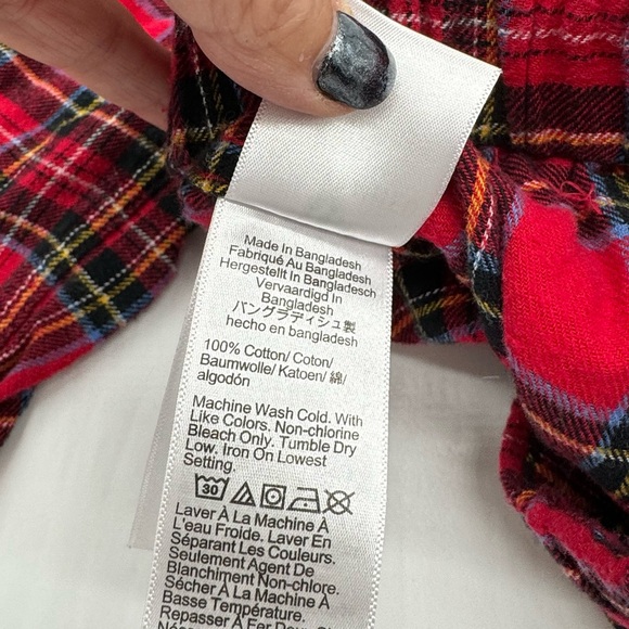 J.Crew Plaid Flannel Drawstring Pajama Pants- Size XS - Picture 8 of 8